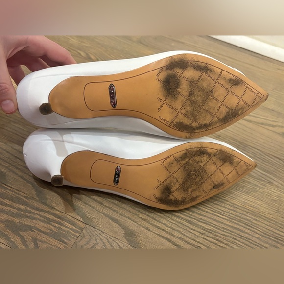 Vionic Sylvie Pointed Toe Pump Nappa White Leather women’s size 9 - Picture 3 of 7